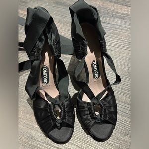 Tom Ford Black Satin Shoes